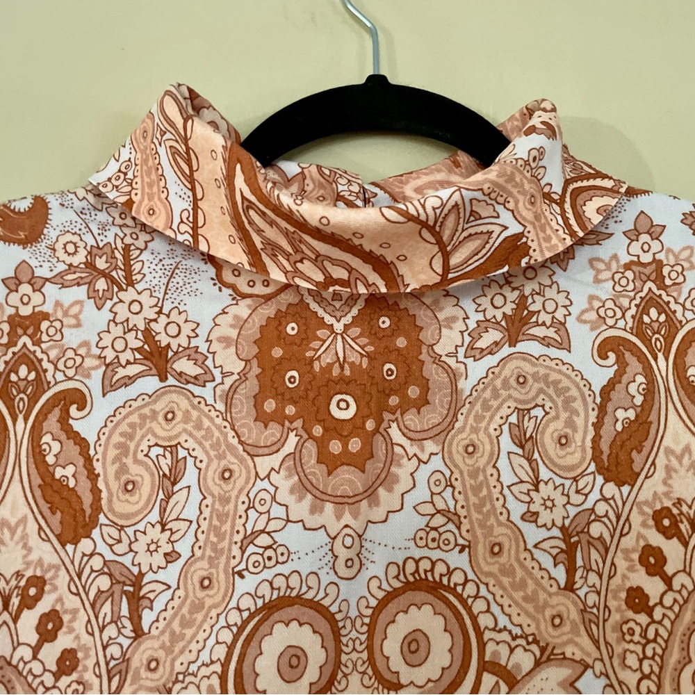 Novella Royale | Hermosa Mini Dress in Peach Paisley, Sz M ♥ Like new! - Picture 4 of 9